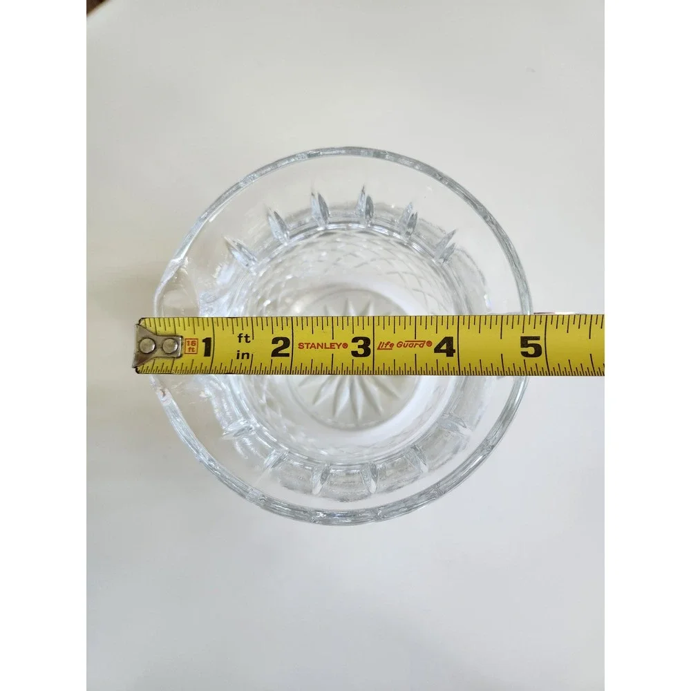 Vintage Beautiful Diamond Cut Crystal FTD Water/Juice Pitcher 4.5